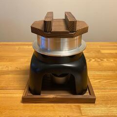 卓上炊飯釜 かまどセット 1合炊き 炊飯 白米炊き 小型釜 一人用 お膳用の画像