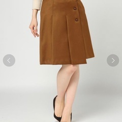 【美品】deicy ひざ丈スカート オレンジの画像