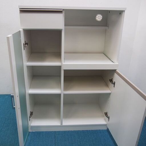 キッチンカウンター レンジボード 食器棚 幅75 奥行40 高さ111cm (CA57)