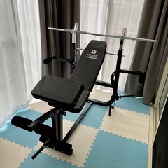 【未使用保管品‼️】ファイティングロード キングofベンチ バーベルシャフト＆クリップ付き♪ 筋トレ トレーニングの画像