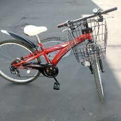 26インチ ? こども用 中古自転車 6480円 ?6段切替 ?チェーン新品⭐オートライト付 安心の新規防犯登録料込み 230