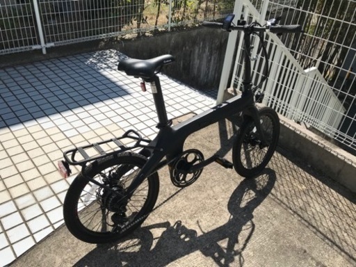 折りたたみ　電動アシスト自転車　ブラック　中古