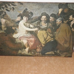 複製画「バッカスの勝利」ベラスケス画　約45.5X63.5cm