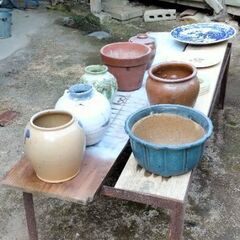 花瓶、植木鉢、皿