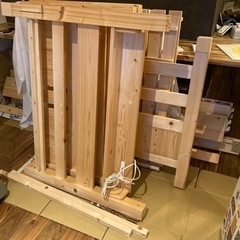 [解体してます]ナチュラル木目色の2段ベッド 
