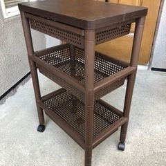 ラック 棚 ローラー、引き出し付き 軽量 プラスチック製