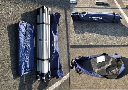 【引取限定・現状渡し】キャプテンスタッグ 自立式タープ クイックシェード 375×250 UV-S