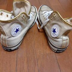 古着　コンバース　ゴールド　レアデザイン　27センチの画像