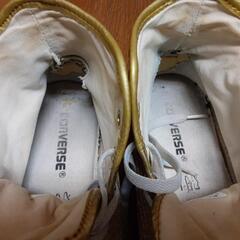 古着　コンバース　ゴールド　レアデザイン　27センチの画像