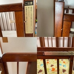 【値下げしました】日本製木製ベビーベッドとマットレスセット　70×120の画像
