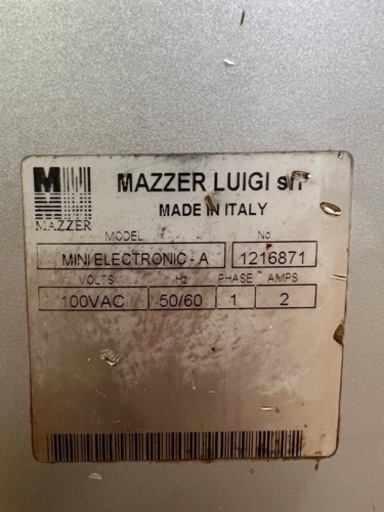 MAZZER/マッツァー エスプレッソコーヒーグラインダー LUIGI srl
