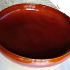 💥値下げ😍春慶塗 薄手 丸彫り 盛鉢　菓子器　￥800の画像