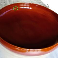💥値下げ😍春慶塗 薄手 丸彫り 盛鉢　菓子器　￥800の画像