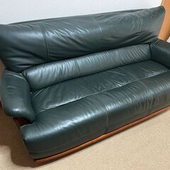 yw220422-001Z 三人掛けソファ 緑 グリーン 椅子 ...