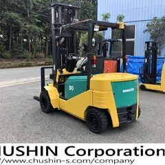 ハイマスト　フルフリ　3トン　バッテリー　フォークリフト　関東輸送無料(条件有)　下取り試乗歓迎　小松　電動フォークリフト　フルフリ　ＦＳＶ　三段マスト　ハイマスト　（コマツ　3ｔ　3000kg　2.5トン　2.5ｔ　2ｔ　2トン　住友ナコ)の画像