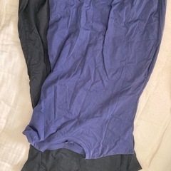 ユニクロ 半袖 ワンピース スムースコットンフレンチスリーブロングワンピースの画像