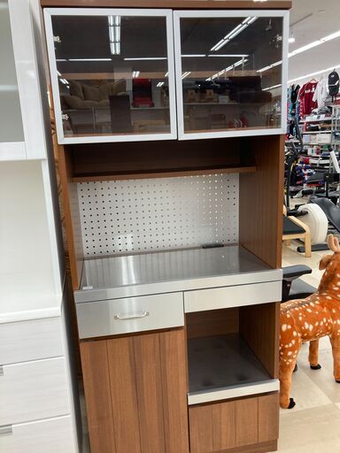 2枚扉レンジボード　UNICO STRADA 幅90cm