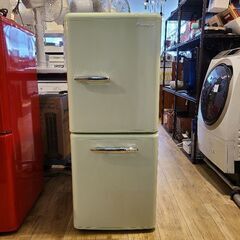 e angle エディオンオリジナル 149L 2ドア冷凍冷蔵庫 グリーン 2020年