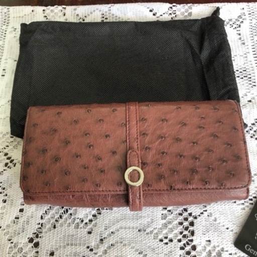美品‼︎   Ostrich Leader   長財布　袋入り　おすすめ　お買得‼︎   現品限り‼︎