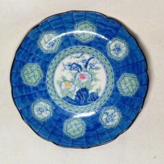 ✕譲渡済✕　　　　　　  美濃焼 牡丹絵柄平皿 永泉窯（約19cmφ）の画像