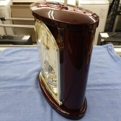 お値下げ！CITIZEN 置時計 クリスタル回転飾り 4SG756 QUARTZ ダークブラウン シチズン 時計 西岡店の画像