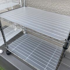 交渉中■メタルラック ワゴン など2点セット 小型　ラック　棚の画像