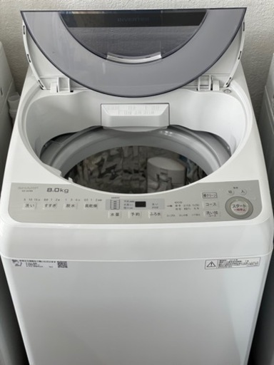 送料・設置込み　洗濯機　8kg SHARP 2018年