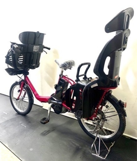 関東全域送料無料 保証付き 電動自転車　パナソニック　ギュットミニ　20インチ 3人乗り 13.2ah ピンク