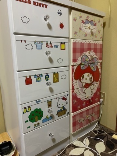 サンリオ（キティ、マイメロ）収納引き出し