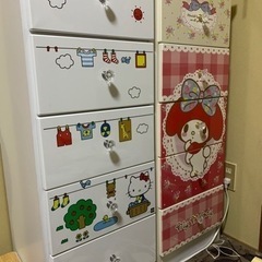 サンリオ（キティ、マイメロ）収納引き出し