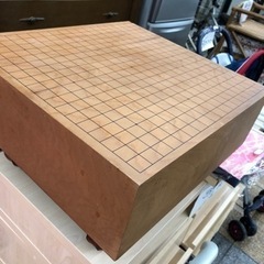 囲碁 碁盤 脚付き 約45x42x高さ27.4cm 厚み14.8...
