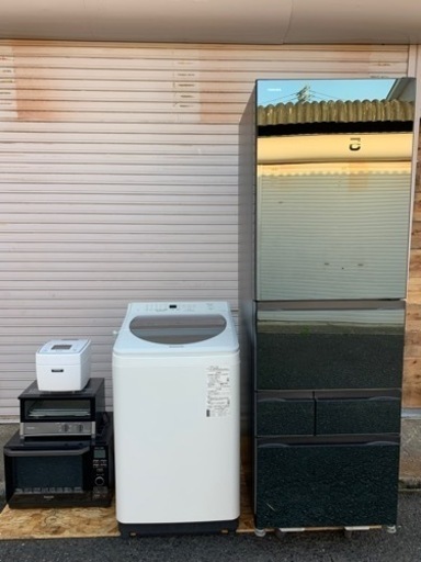 送料無料‼︎2019年製５点セット　冷蔵庫　洗濯機　炊飯器　電子レンジ　トースター