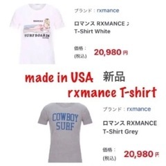 新品　ビンテージT-shirt  made in USA rxmance M 半袖　20800円の画像