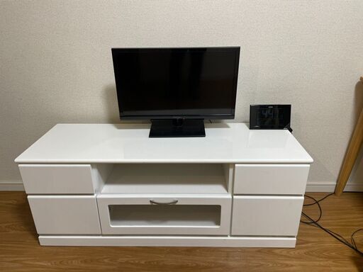白・鏡面仕上げ　幅120cm×奥行40cm×高さ46cm