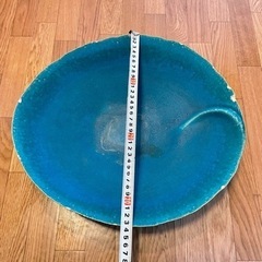 トルコブルー 大皿 アンティークの画像