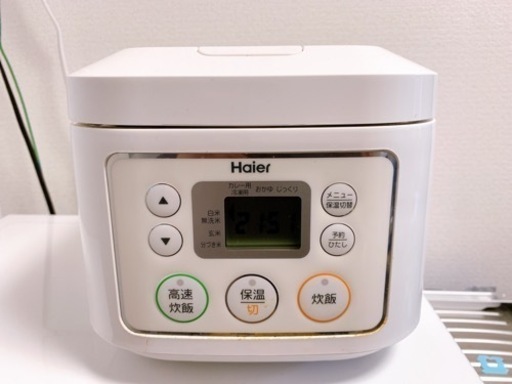 炊飯器　3合炊き　haier