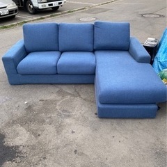 オットマン付き3人掛けソファ L字ソファ