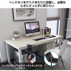 新品未開封！ヘッドホンスタンド 360度回転式 ヘッドフォンスタンド ドリンクホルダー ヘッドセットスタンド 組み立て簡単 ヘッドフォンハンガー アルミ合金製 収納対策 カップホルダー    の画像