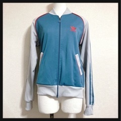 ꒰adidas꒱海外製 3本ライン ジャージ 青系 ヴィンテージ...