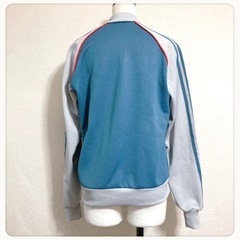 ꒰adidas꒱海外製 3本ライン ジャージ 青系 ヴィンテージ 古着10数年前の画像