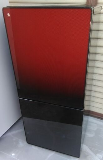 U-ing 2ドア冷蔵庫 UR-FG110J 110L 赤×黒 16年製 配送無料