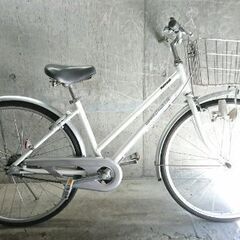 自転車中古 Natural ALAIR 内装3段変速 ステンレスカゴ鍵付き タイヤ26インチ カラーホワイト