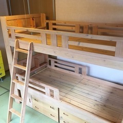 2段ベット　収納あり　取りに来てくださる方限定　500円の画像