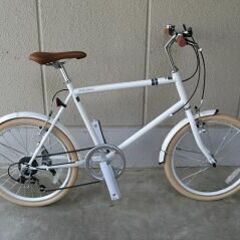 （新品大特価）２０インチミニベロ自転車（６段変速・泥除け付き）シ...