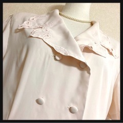 ꒰LA.VIELZON꒱昭和レトロ 桜ピンク ブラウス 肩パッド...