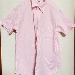 メンズ 半袖シャツ スリムフィット SLIM FITピンク ドッ...