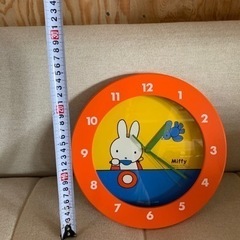 値下しました★Citizen Miffy ミッフィー掛け時計 　サイズ約25×25cm 作動確認済　USED品の画像