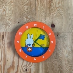 値下しました★Citizen Miffy ミッフィー掛け時計 　サイズ約25×25cm 作動確認済　USED品の画像