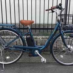 ＜動作・良品＞SUISUI・電動アシスト自転車・3段変速 ネイビー 26インチ・充電器付・洗車済・不要自転車無料引取りありの画像