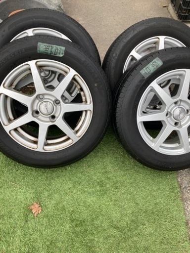 ブリヂストン夏タイヤアルミホイール付き４本セット１７５-65-１４